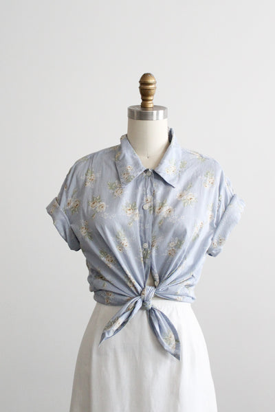 bluebell cotton button up