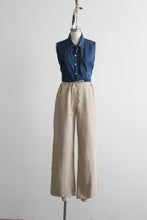 sleeveless denim button up