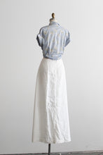 bone linen maxi skirt