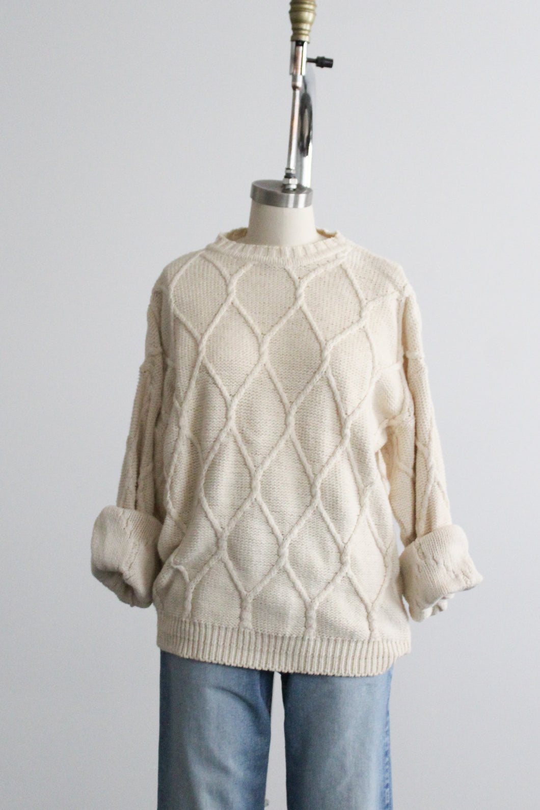 diamond knit rory sweater