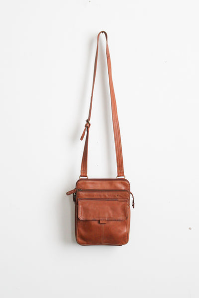 fossil leather shoulder bag