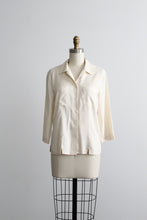 parchment silk button up