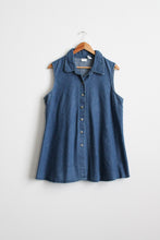 sleeveless denim tunic