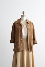 embossed floral suede jacket