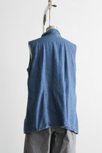 sleeveless denim tunic
