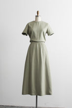 sage cotton day dress