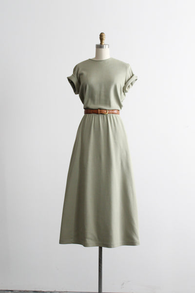 sage cotton day dress
