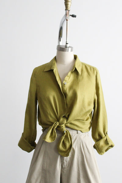 quince linen button up