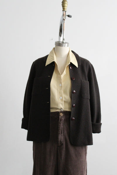 espresso wool jacket (s)