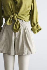 parchment cotton shorts
