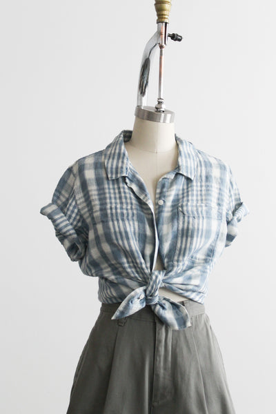 windswept linen button up