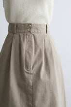 almond cotton midi skirt