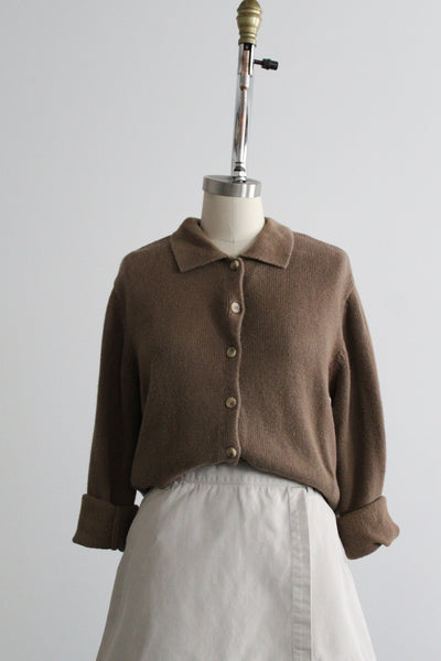 morel collared cotton sweater