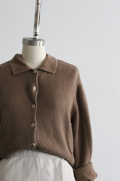 morel collared cotton sweater