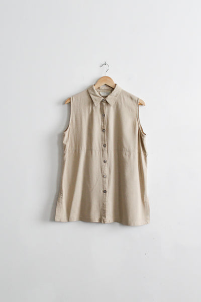 sand silk button up (l)