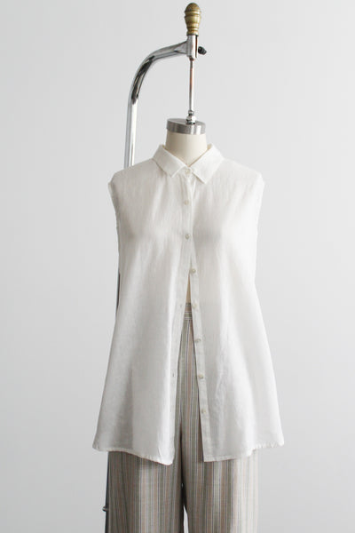 flowy linen button up