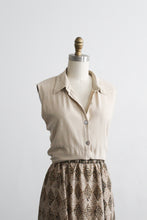 sand silk button up (l)