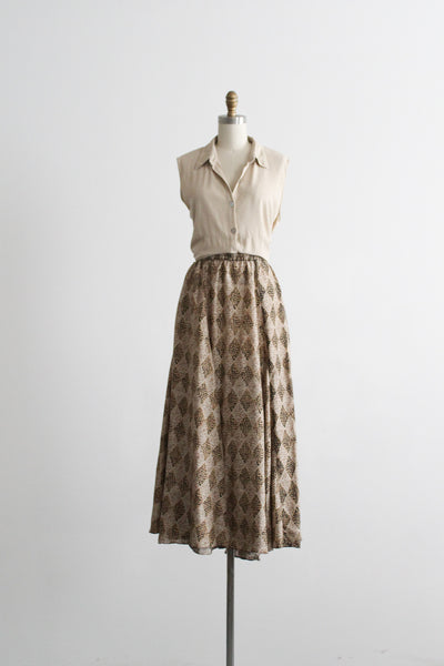 earthbound silk skirt (l/xl)