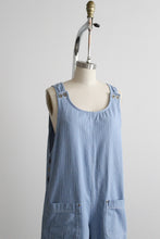 railroad stripe denim romper