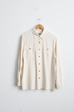 ivory silk button up