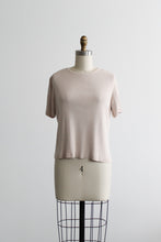 putty pink silk knit tee