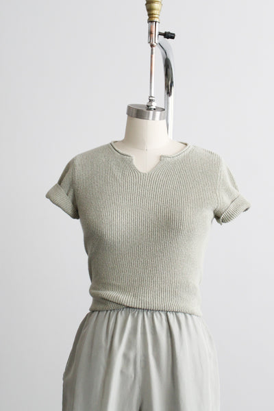mint sprig knit tee
