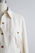 ivory silk button up