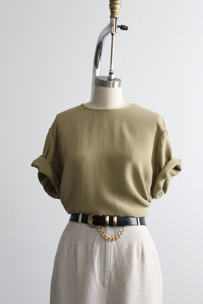sageleaf silk tee