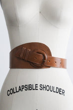 wide walnut leather belt (s)