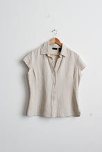 oat linen button up