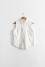 salt white linen button up (s/m)