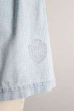 high waisted chambray shorts