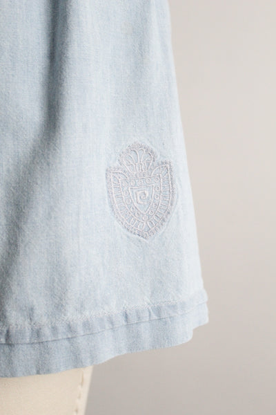 high waisted chambray shorts