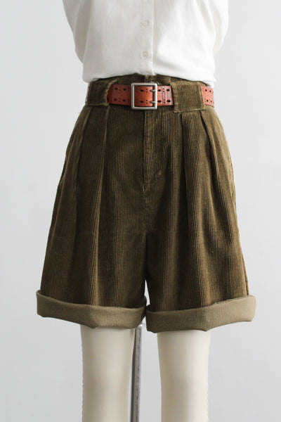 olive branch corduroy shorts (s)