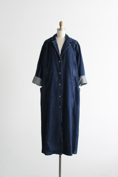 longline denim trench