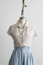 oat linen button up