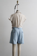 high waisted chambray shorts