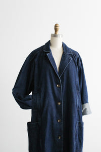 longline denim trench