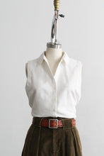 salt white linen button up (s/m)