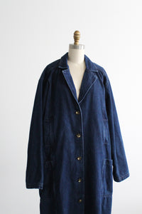 longline denim trench