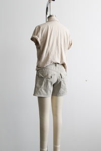 sandstone patch-pocket shorts