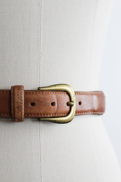 honey leather belt