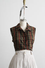 up north cotton plaid blouse