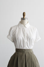 peter pan collar cotton blouse