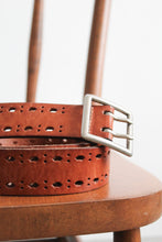 acorn brown leather belt (m)