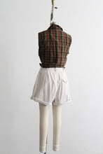 up north cotton plaid blouse