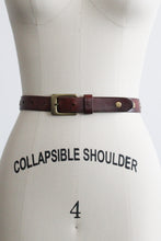 oxblood studded leather belt