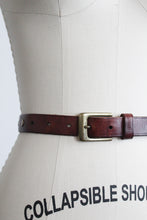 oxblood studded leather belt