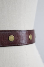 oxblood studded leather belt