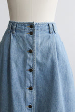 sunfaded denim maxi skirt